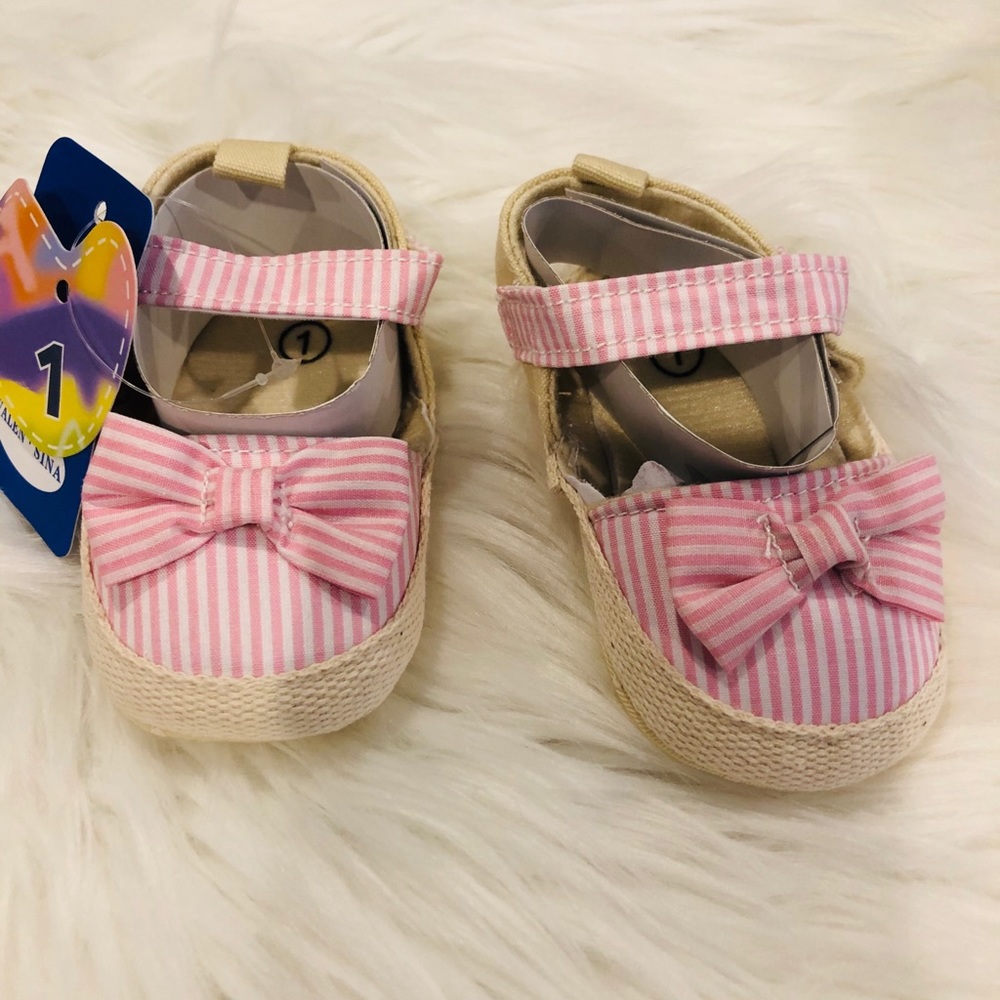 Pink striped shoes